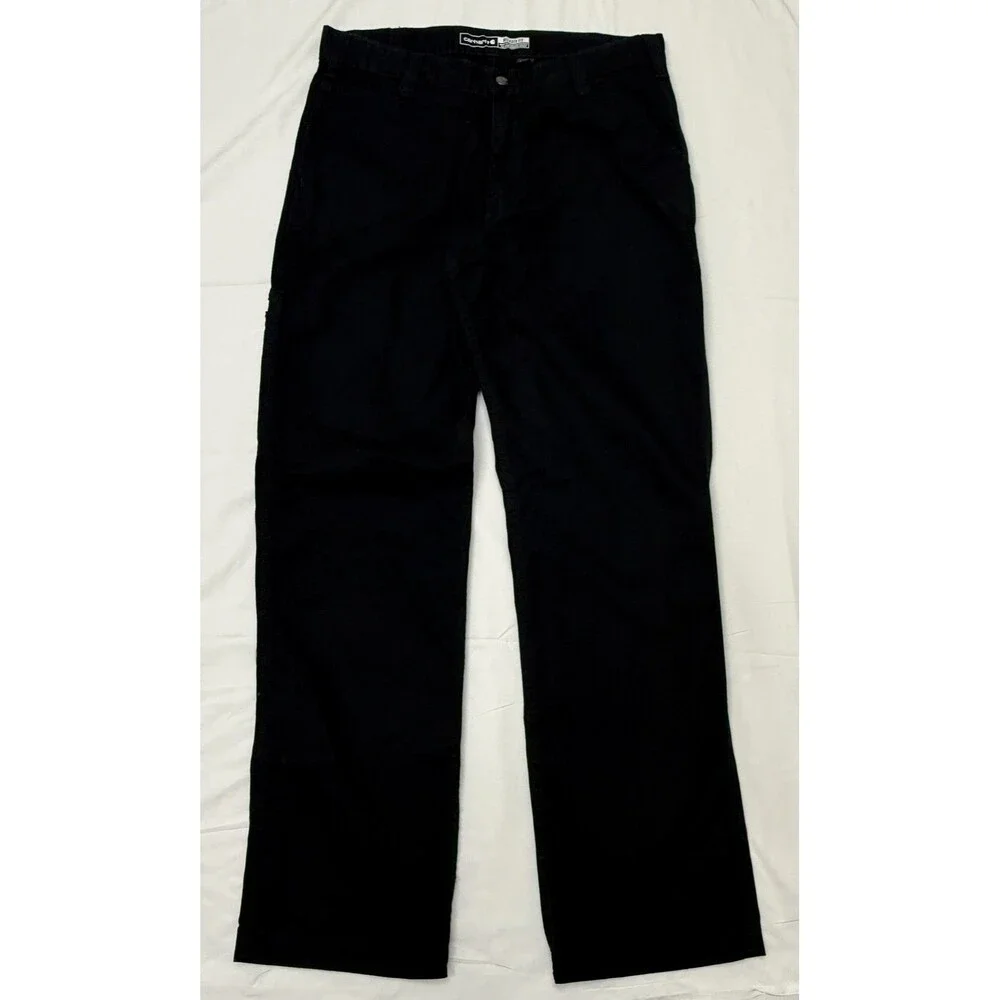 Men’s Carhartt BN2291 Black Jeans 33X31 100% Cotton Made In USA Straight Leg